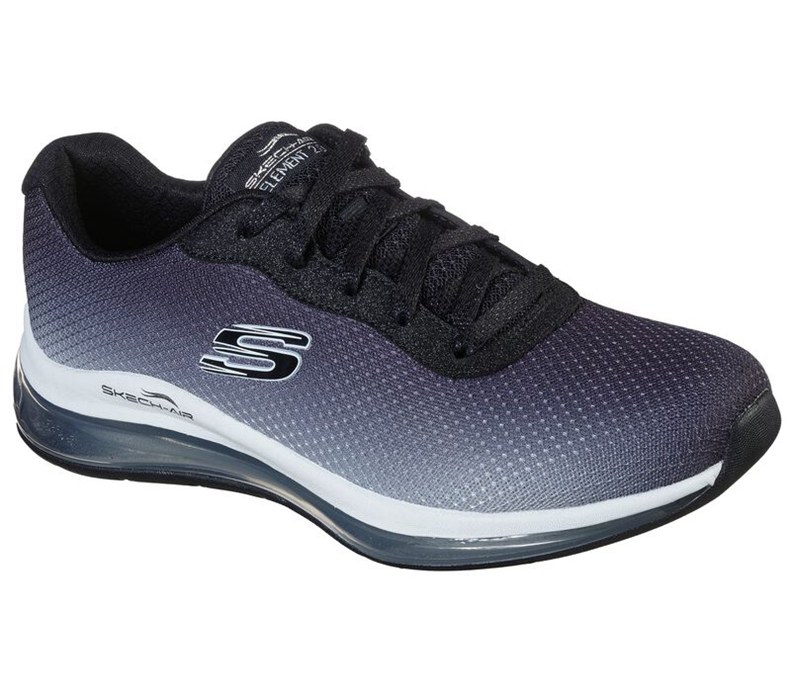 Skechers Skech-Air Element 2.0 - Womens Sneakers Black/White [AU-HS5855]